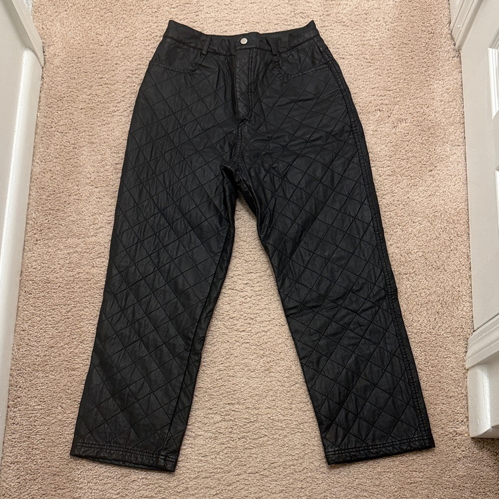 Zara Black Quilted women Pants